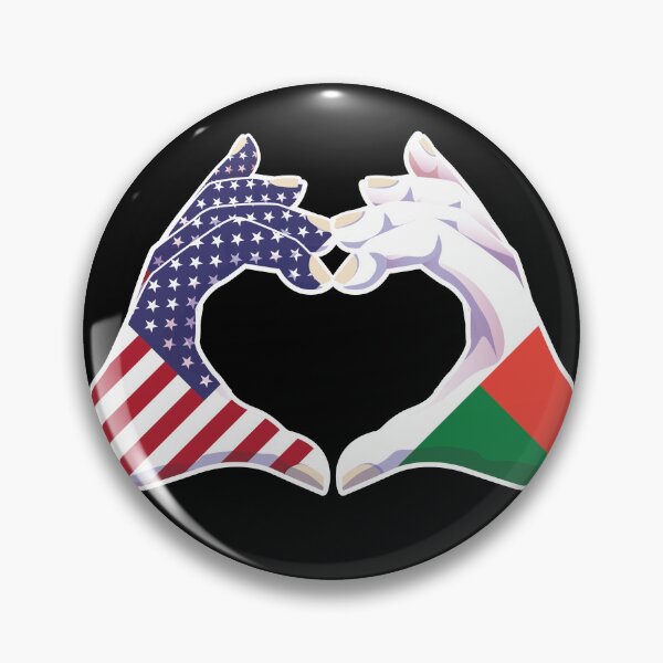 Item preview, Madagascar Malagasy USA United States American America Love Heart Peace designed and sold by FlagX.