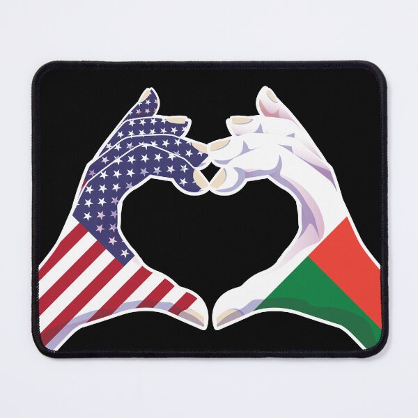 Item preview, Madagascar Malagasy USA United States American America Love Heart Peace designed and sold by FlagX.