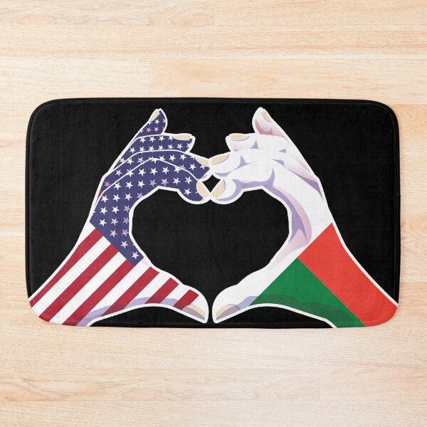 Item preview, Madagascar Malagasy USA United States American America Love Heart Peace designed and sold by FlagX.