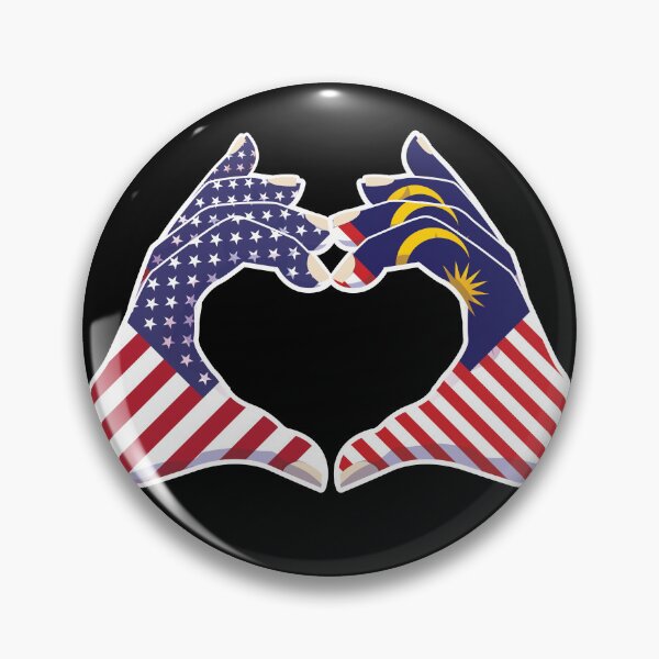 Item preview, Malaysia Malaysian USA United States American America Love Heart Peace designed and sold by FlagX.