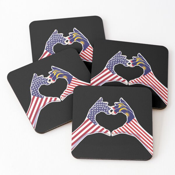 Item preview, Malaysia Malaysian USA United States American America Love Heart Peace designed and sold by FlagX.