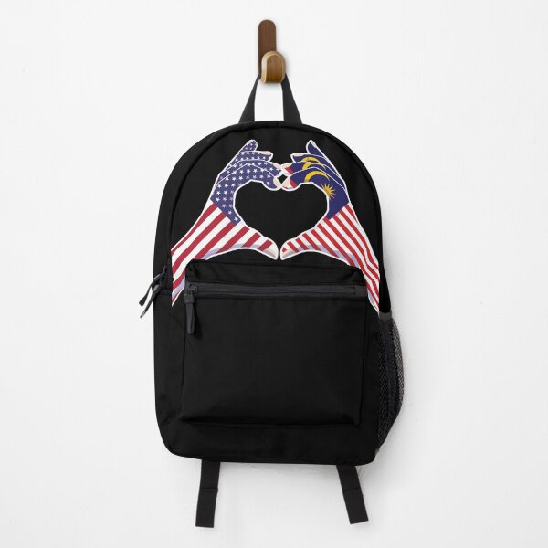 Item preview, Malaysia Malaysian USA United States American America Love Heart Peace designed and sold by FlagX.