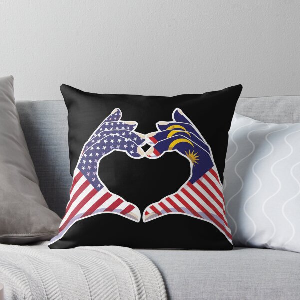Item preview, Malaysia Malaysian USA United States American America Love Heart Peace designed and sold by FlagX.
