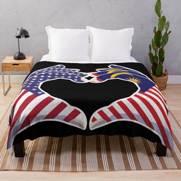 Item preview, Malaysia Malaysian USA United States American America Love Heart Peace designed and sold by FlagX.