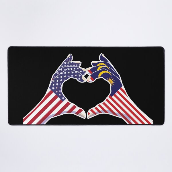 Item preview, Malaysia Malaysian USA United States American America Love Heart Peace designed and sold by FlagX.