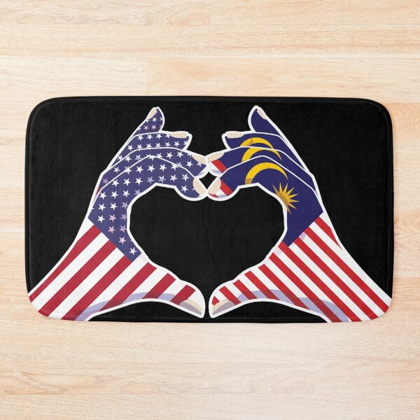 Item preview, Malaysia Malaysian USA United States American America Love Heart Peace designed and sold by FlagX.