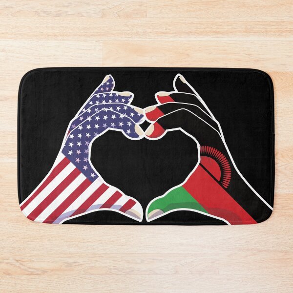 Item preview, Malawi Malavian USA United States American America Love Heart Peace designed and sold by FlagX.
