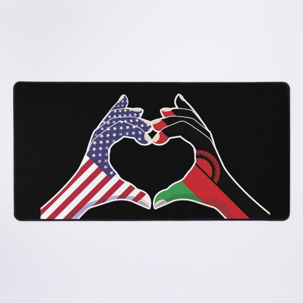 Item preview, Malawi Malavian USA United States American America Love Heart Peace designed and sold by FlagX.