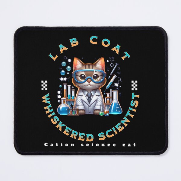 Item preview, Cation science cat - Lab coat whiskered scientist designed and sold by JansenGS.