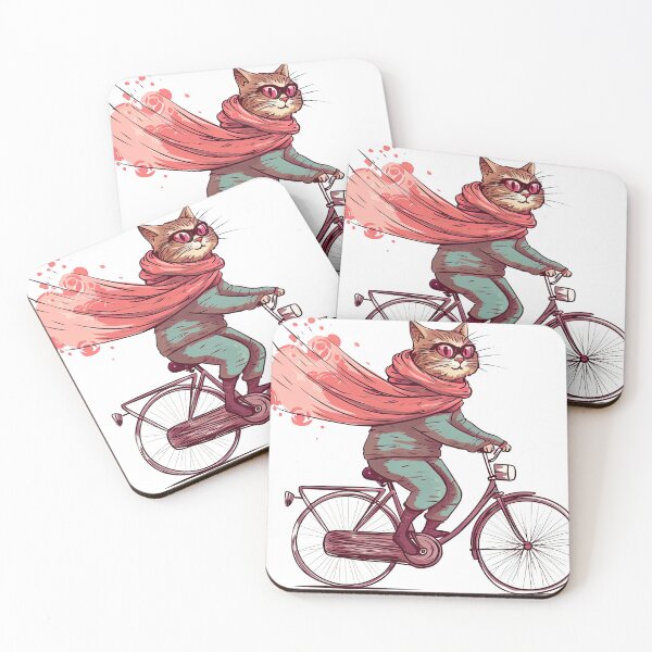 Item preview, Stylish cycling cat designed and sold by faberrzhe.