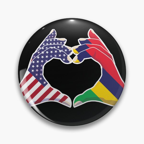 Item preview, Mauritius Mauritian USA United States American America Love Heart Peace designed and sold by FlagX.