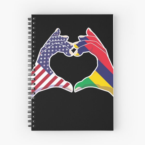 Item preview, Mauritius Mauritian USA United States American America Love Heart Peace designed and sold by FlagX.