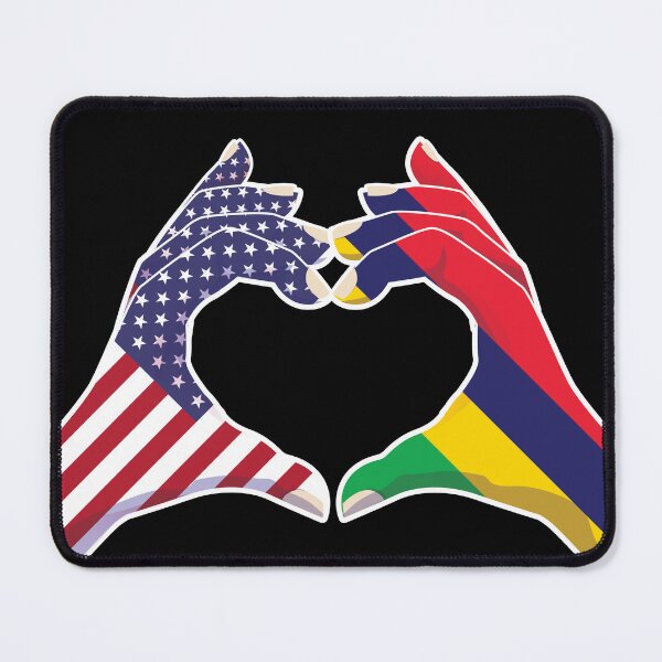 Item preview, Mauritius Mauritian USA United States American America Love Heart Peace designed and sold by FlagX.