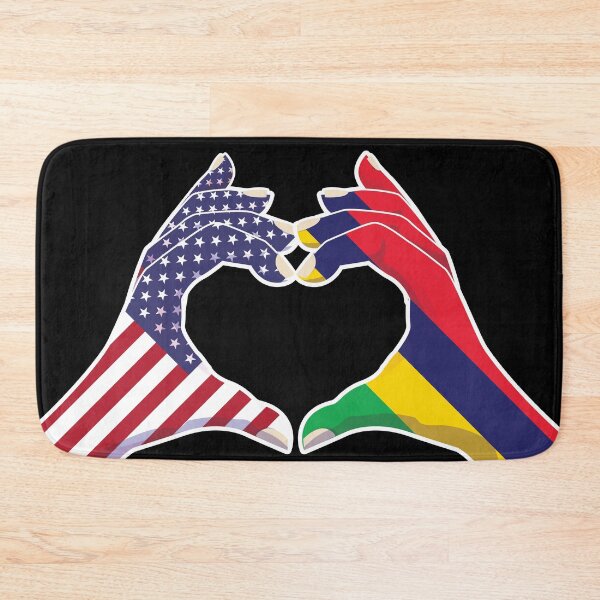 Item preview, Mauritius Mauritian USA United States American America Love Heart Peace designed and sold by FlagX.