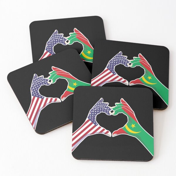 Item preview, Mauretania Mauretanian USA United States American America Love Heart Peace designed and sold by FlagX.