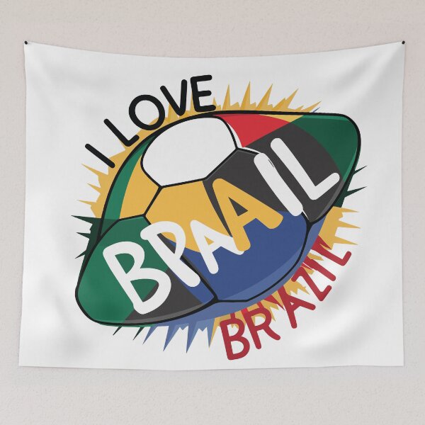Item preview, i love brazil football designed and sold by StellarValor.