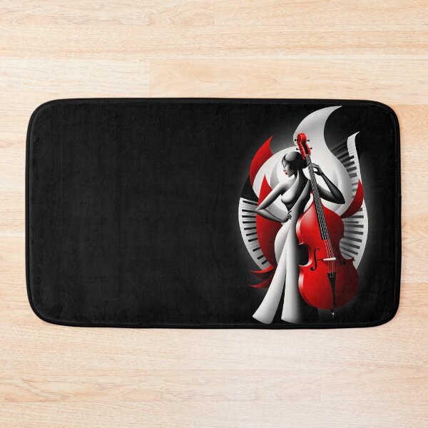 Item preview, Jazz Singer, Doble Bass and Piano in Black, White, and Red  designed and sold by Péter Pálffy.