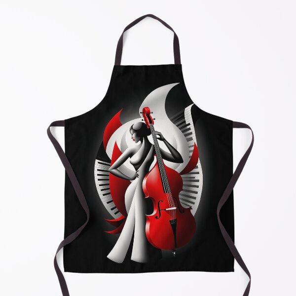 Item preview, Jazz Singer, Doble Bass and Piano in Black, White, and Red designed and sold by Péter Pálffy.