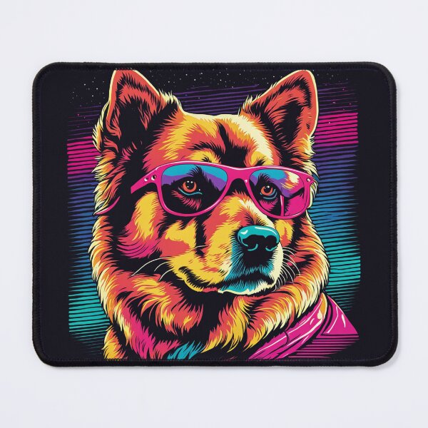 Item preview, When your little dog adopts glasses, each meal becomes a feast of style, with every bite being a canine statement of good taste designed and sold by Pulsant  Paintings.