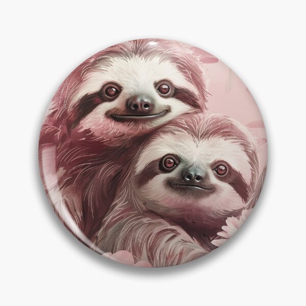 Item preview, Flowers with sloth pink designed and sold by FlowersColorful.