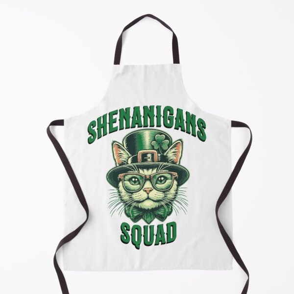 Item preview, Shenanigans Squad Shamrocks Funny St Patricks Day Tuxedo Cat designed and sold by Beauti-artist.