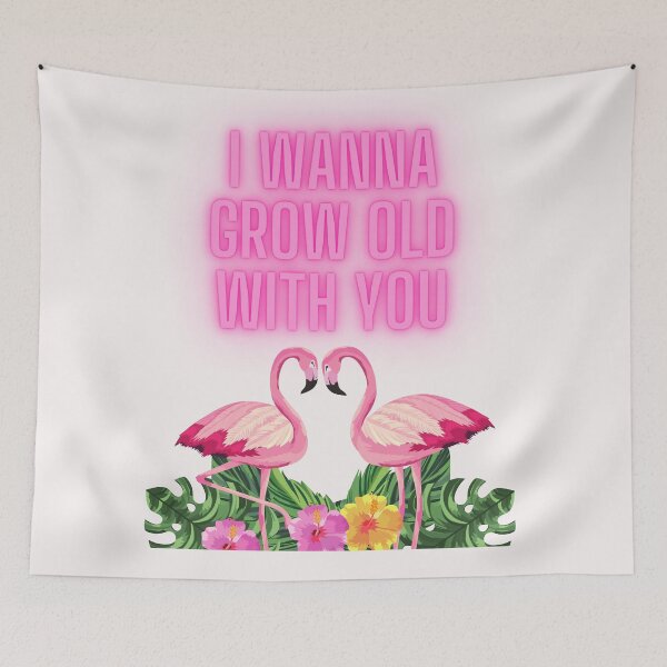 Item preview, flamingo t-shirt,I wanna grow old with you T-Shirts,Wildlife pattern T-shirts, cute pattern T-shirts, nature pattern T-shirts designed and sold by MissCirce1993.