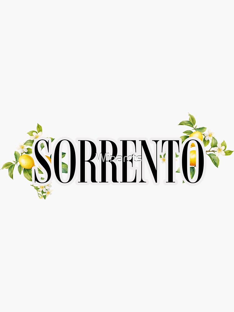 Thumbnail 3 of 3, Sticker, Sorrento Amalfi Coast Italy Lemons Italia Mediterranean designed and sold by Winarts.