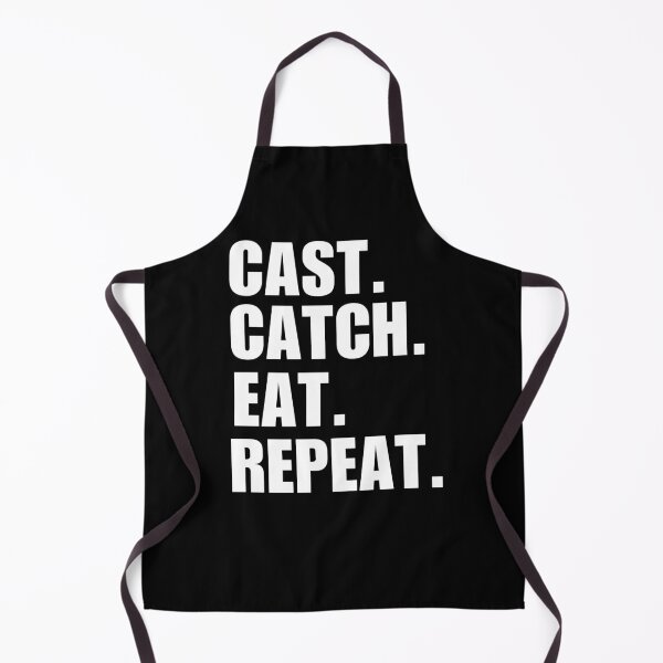 Item preview, Cast, catch, eat, repeat. Funny fisherman or fishing saying or quote designed and sold by NBSStore.
