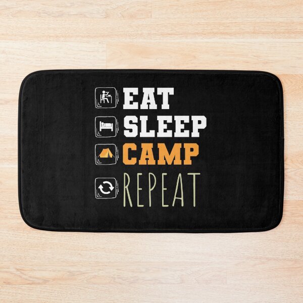 Item preview, Eat Sleep Camp Repeat designed and sold by VerdePlantTees.