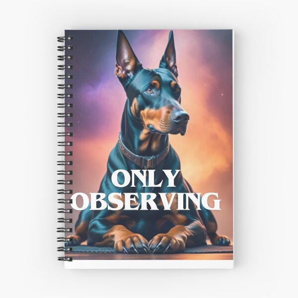Item preview, dog observing designed and sold by AcioMac.