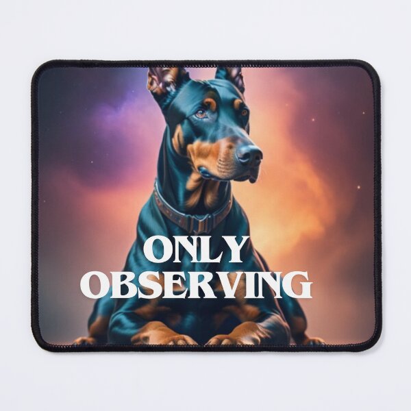 Item preview, dog observing designed and sold by AcioMac.