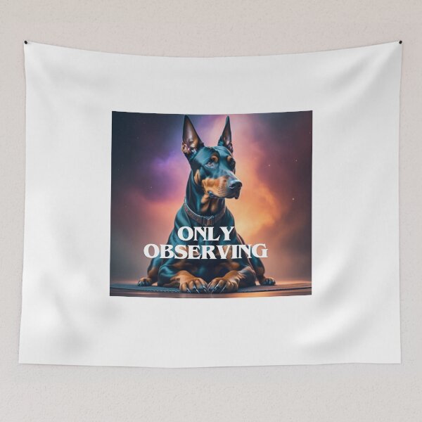 Item preview, dog observing designed and sold by AcioMac.