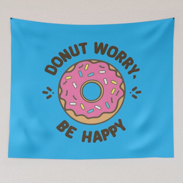 Item preview, donut with sprinkles "Donut worry, be, happy" designed and sold by Firas Aljazzar.