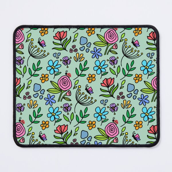 Item preview, Floral Garden Mural pattern (5th copy) designed and sold by Charmy Design.