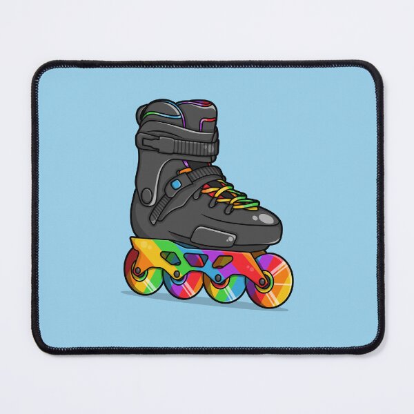 Item preview, Rainbow In Line Skates - Rollerskating - Pride designed and sold by Amy Farmer.