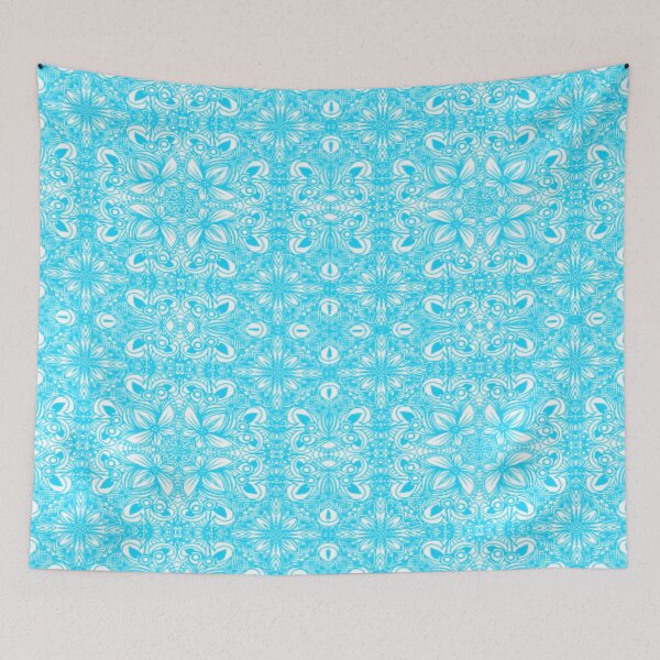 Item preview, Delicate blue mandala seamless designed and sold by Flowersonstuff.