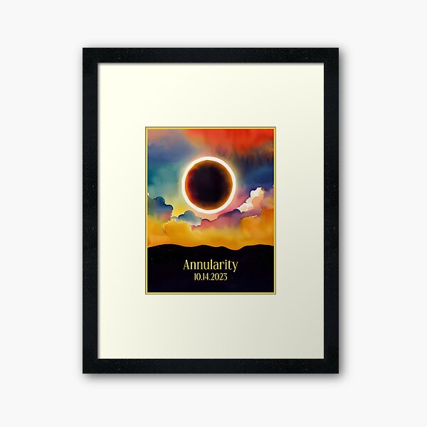 Item preview, Annular Eclipse in Watercolor with caption designed and sold by sylviatx.