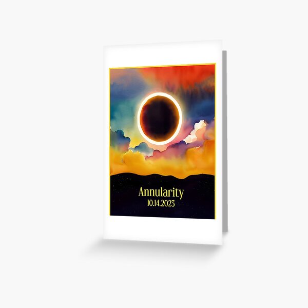 Item preview, Annular Eclipse in Watercolor with caption designed and sold by sylviatx.
