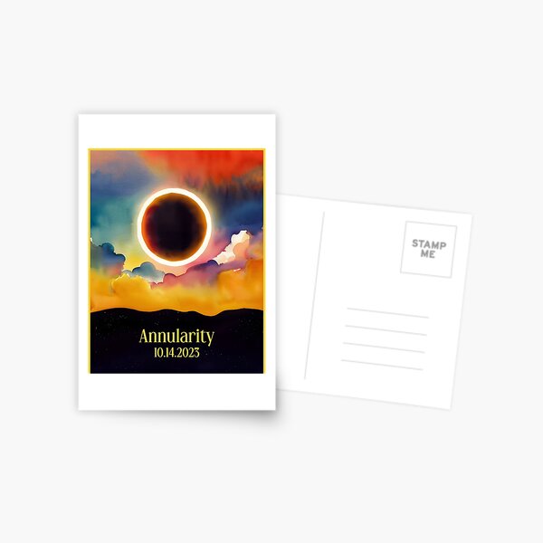 Item preview, Annular Eclipse in Watercolor with caption designed and sold by sylviatx.