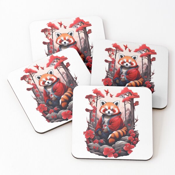 Item preview, cute red panda in cherry forest designed and sold by Karaz's Animal Kingdom.
