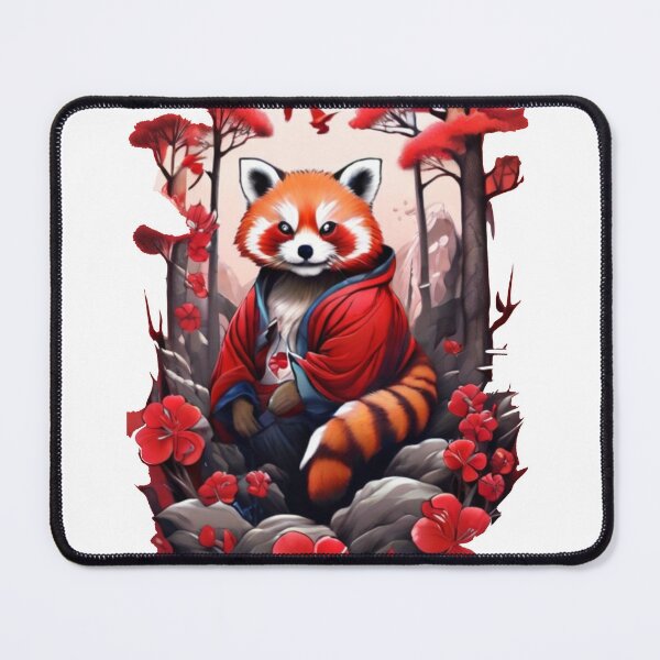 Item preview, cute red panda in cherry forest designed and sold by Karaz's Animal Kingdom.