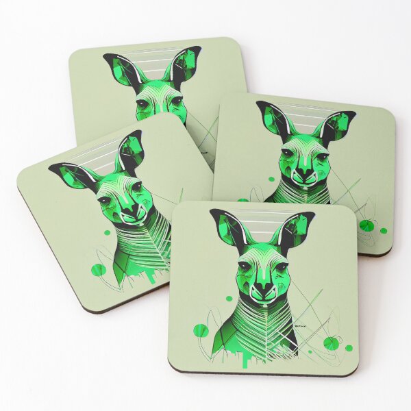 Item preview, Abstract Green Kangaroo - dePace' designed and sold by mrpropcake.