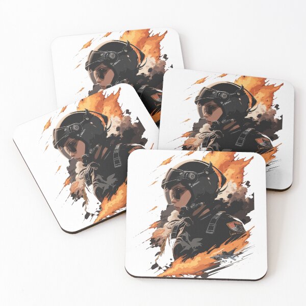 Item preview, pilot woman fighter airplane retro minimalist designed and sold by X-ecute.