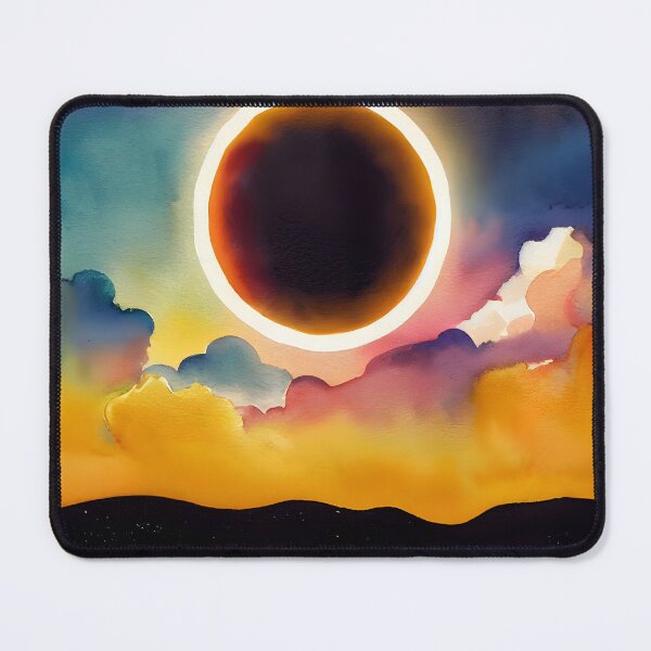 Item preview, Bright Watercolor Eclipse designed and sold by sylviatx.