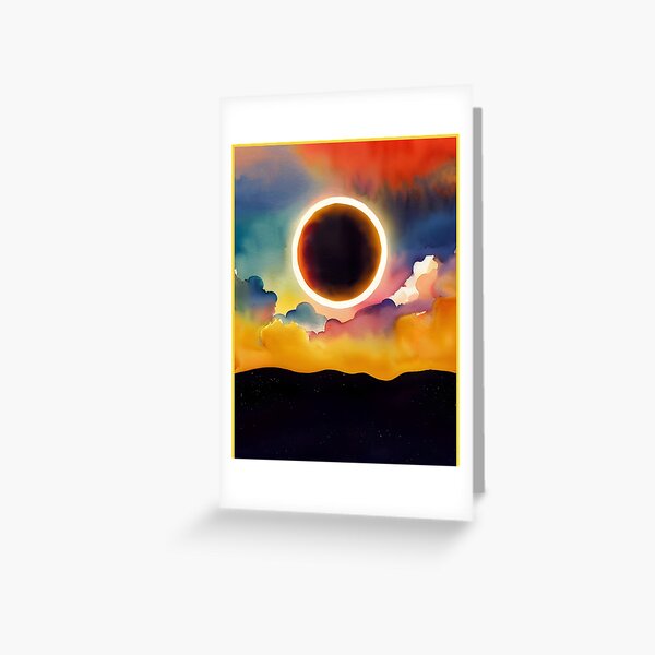 Item preview, Bright Watercolor Eclipse designed and sold by sylviatx.