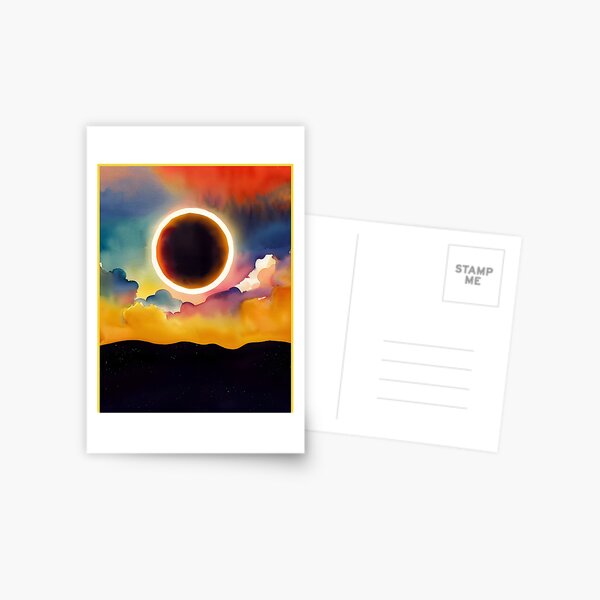 Item preview, Bright Watercolor Eclipse designed and sold by sylviatx.