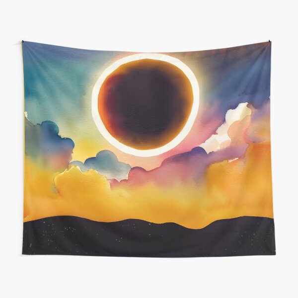 Item preview, Bright Watercolor Eclipse designed and sold by sylviatx.