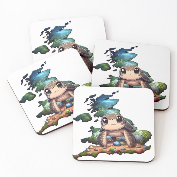 Item preview, Sea Turtle Chibi animal for kids designed and sold by RubisLeaf.