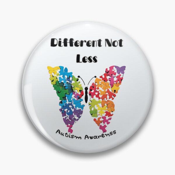 Item preview, Different Not Less- Autism Awareness Butterfly Puzzle Pieces designed and sold by DarlingsTees.