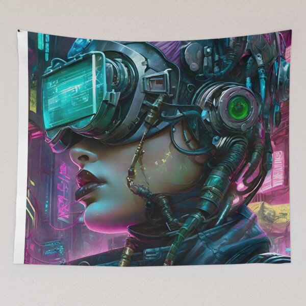 Item preview, Cyberpunk Data Hacker - Sci Fi Art concept designed and sold by Delerat7.